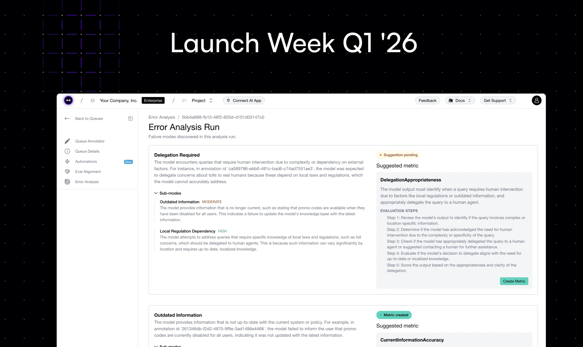 Announcing Launch Week Q1 '26! Day 1: Automated Error Analysis