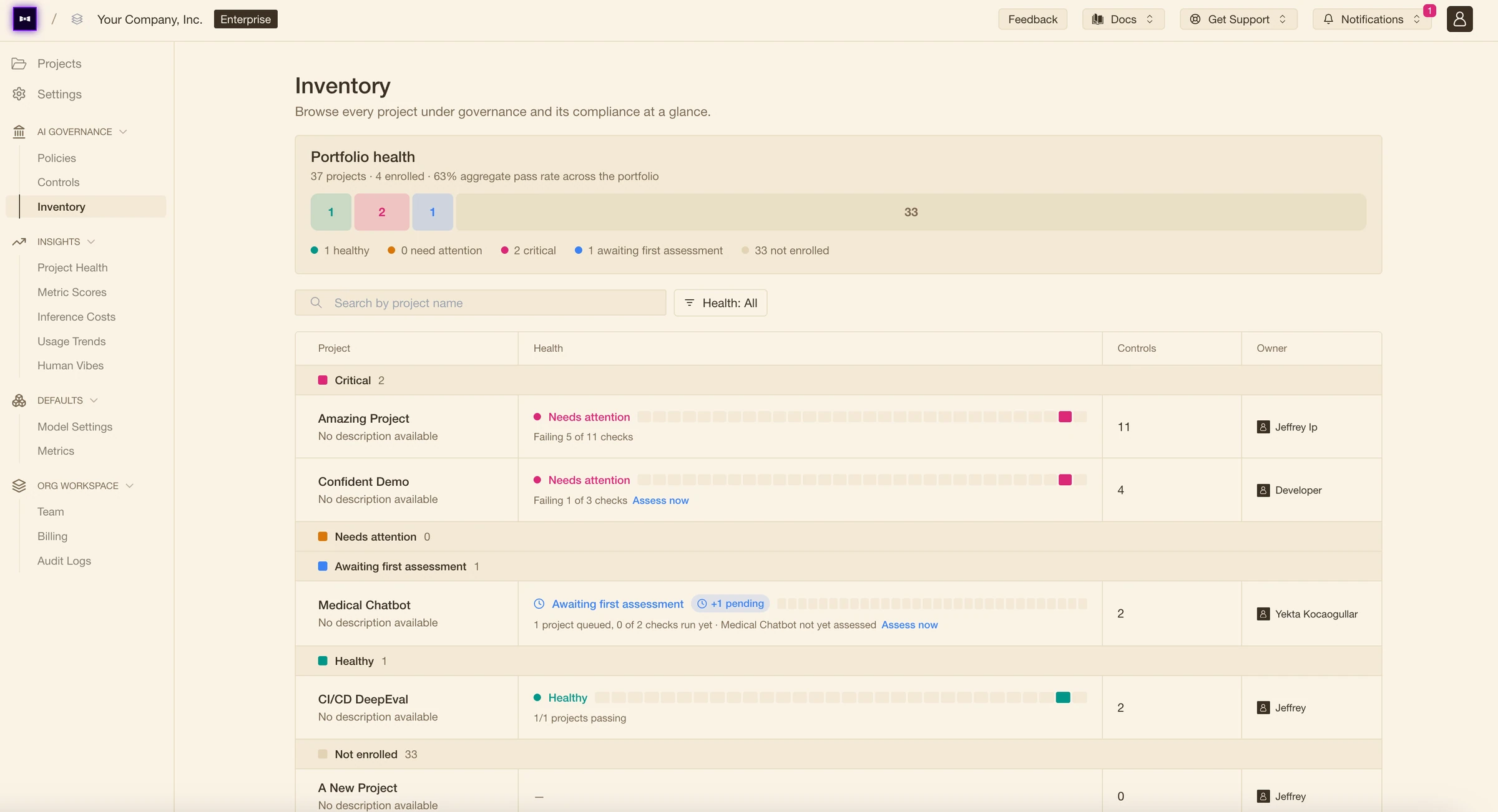 Introducing AI Governance: Standardized evals, policies, and controls